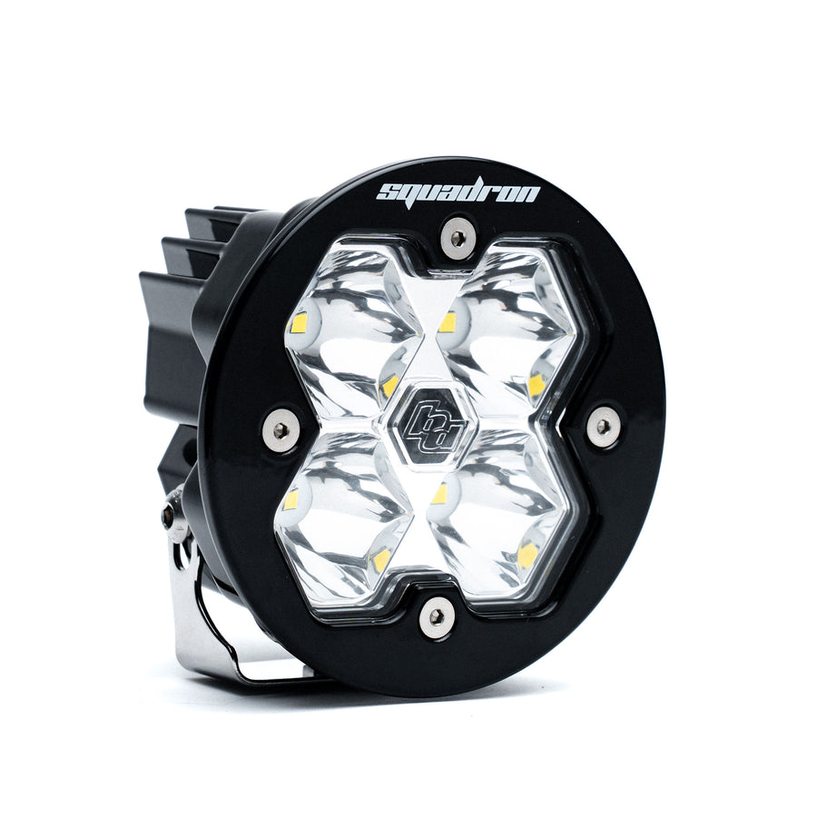 Luz auxiliar LED Baja Designs Squadron-R 2.0 Sport Black LED Auxiliary Light Pod - Universal (Light Pattern: Spot, Color: Clear)
