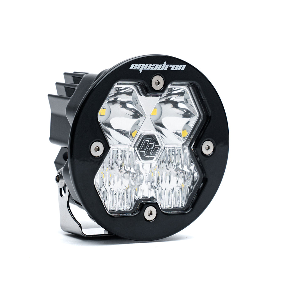 Luz auxiliar LED Baja Designs Squadron-R 2.0 Sport Black LED Auxiliary Light Pod - Universal (Light Pattern: Driving/Combo, Color: Clear)