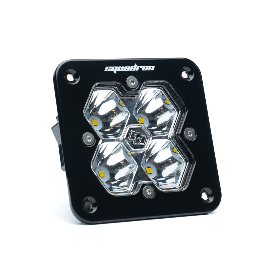 Luz auxiliar LED Baja Designs Squadron 2.0 Sport Black Flush Mount LED Auxiliary Light Pod - Universal (Light Pattern: Spot, Color: Clear)
