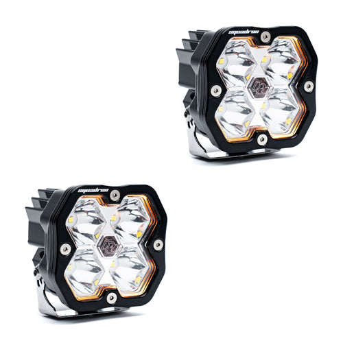 Luz auxiliar LED Baja Designs Squadron 2.0 Sport negro LED Auxiliary Light Pod par - Universal (Light Pattern: Spot, Color: Clear, Harnéss?: No)