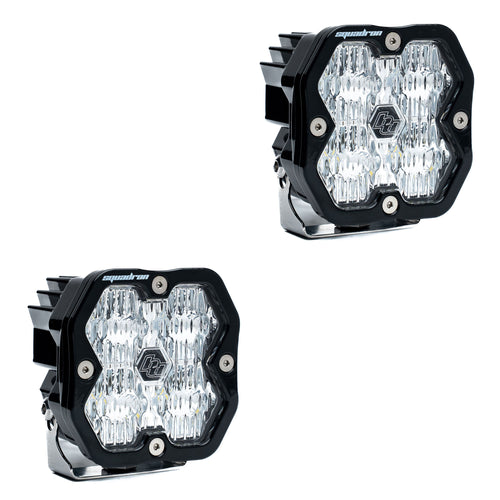 Luz auxiliar LED Baja Designs Squadron 2.0 Sport negro LED Auxiliary Light Pod par - Universal (Light Pattern: Wide Cornering, Color: Clear, Harnéss?: No)
