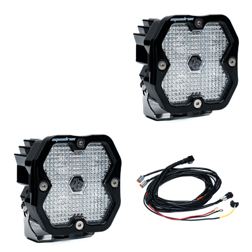 Luz auxiliar LED Baja Designs Squadron 2.0 Sport negro LED Auxiliary Light Pod par - Universal (Light Pattern: Work/Scene, Color: Clear, Harnéss?: Yes)