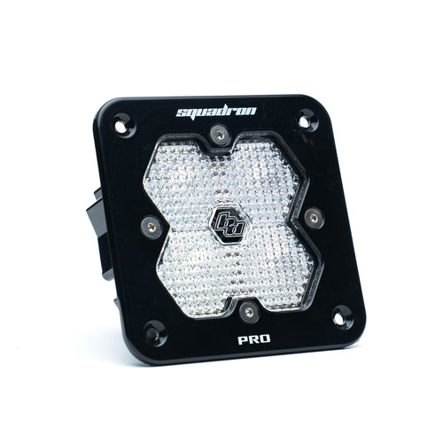 Luz auxiliar LED Baja Designs Squadron 2.0 Pro Black Flush Mount LED Auxiliary Light Pod - Universal (Light Pattern: Work/Scene, Color: Clear)
