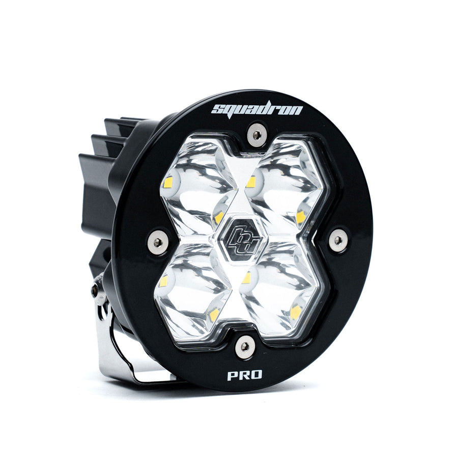 Luz auxiliar LED Baja Designs Squadron-R 2.0 Pro Black LED Auxiliary Light Pod - Universal (Light Pattern: Spot, Color: Clear)