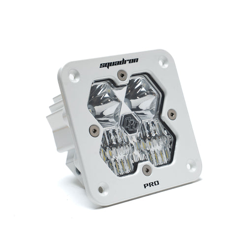 Luz auxiliar LED Baja Designs Squadron 2.0 Pro White Flush Mount LED Auxiliary Light Pod - Universal (Light Pattern: Driving/Combo, Color: Clear)