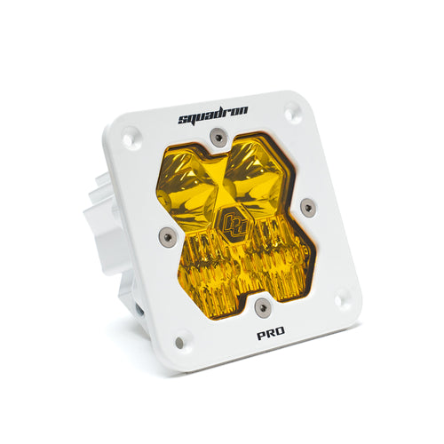 Luz auxiliar LED Baja Designs Squadron 2.0 Pro White Flush Mount LED Auxiliary Light Pod - Universal (Light Pattern: Driving/Combo, Color: Baja Amber)