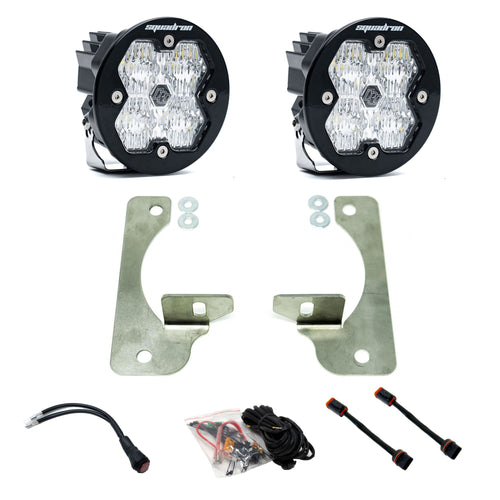 Kit de luces/faros de niebla Baja Designs Squadron-R 2.0 Sport Fog Pocket Light Kit - Jeep 2018-26 Wrangler JL; 2020-26 Gladiator JT; Note: w/ OE Rubicon Bumper (Lens Pattern: Wide Cornering, Color: Clear)