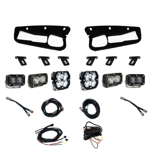 Kit de Faros de Niebla Baja Designs Squadron 2.0 Pro/S2 Pro/S2 SAE "Pro" Fog Pocket Light Kit | Ford 2021-26 Bronco; 2022-24 Bronco Raptor; Note: con Steel Bumper