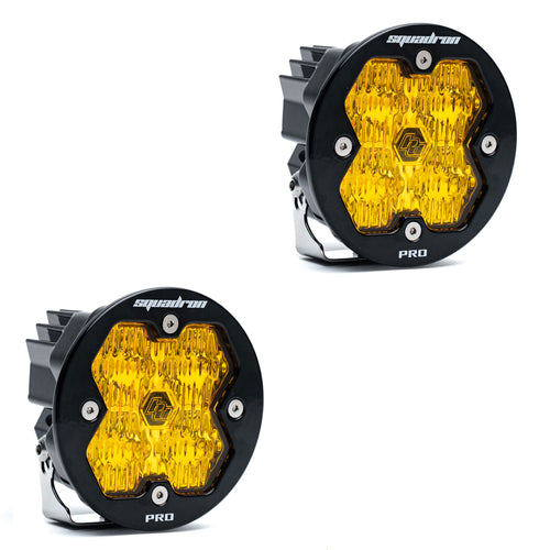 Luz auxiliar LED Baja Designs Squadron-R 2.0 Pro negro LED Auxiliary Light Pod par - Universal (Light Pattern: Wide Cornering, Color: Baja Amber, Harnéss?: No)