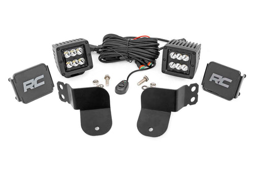 Kit de Luces LED | Montaje en Jaula | 2" Negro Pair | Spot | Polaris General XP 4 1000