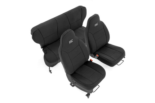 Fundas de Asiento | Non Detach Headrest Delantero y Trasero | Jeep Cherokee XJ 2WD/4WD (97-01)
