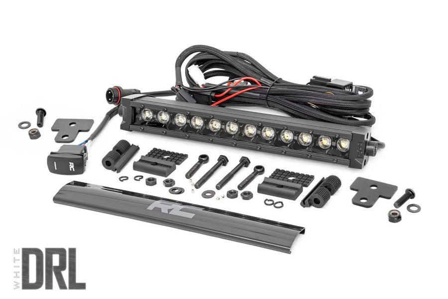Luz LED | Montaje de Defensa | 12" Negro Single Row | Blanco DRL | Can-Am Defender HD 8/HD 9/HD 10