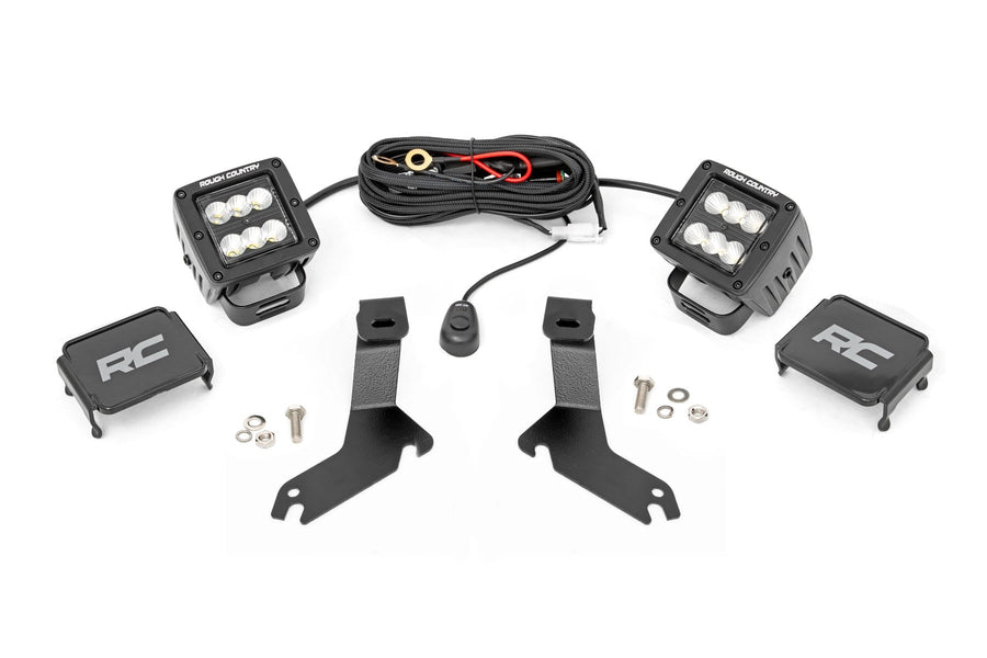 Kit de Luces LED | Montaje tipo Ditch | 2" Negro Pair | Flood | Chevy Silverado 1500 (99-06)/Tahoe (00-06)