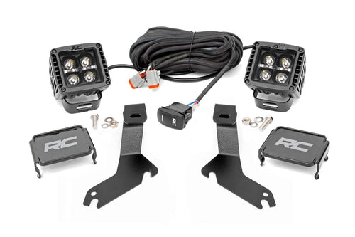 Kit de Luces LED | Montaje tipo Ditch | 2" Negro Pair | Ámbar DRL | Chevy Silverado 1500 (99-06)