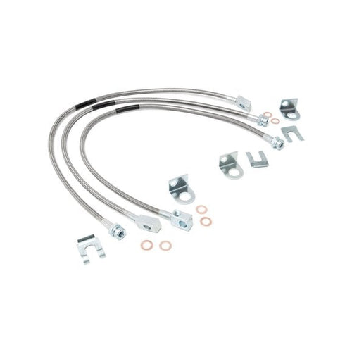 Línea de Freno de Acero Inoxidable | Delantera y Trasera | Jeep XJ/YJ/TJ Elevación 4-6 Pulgadas