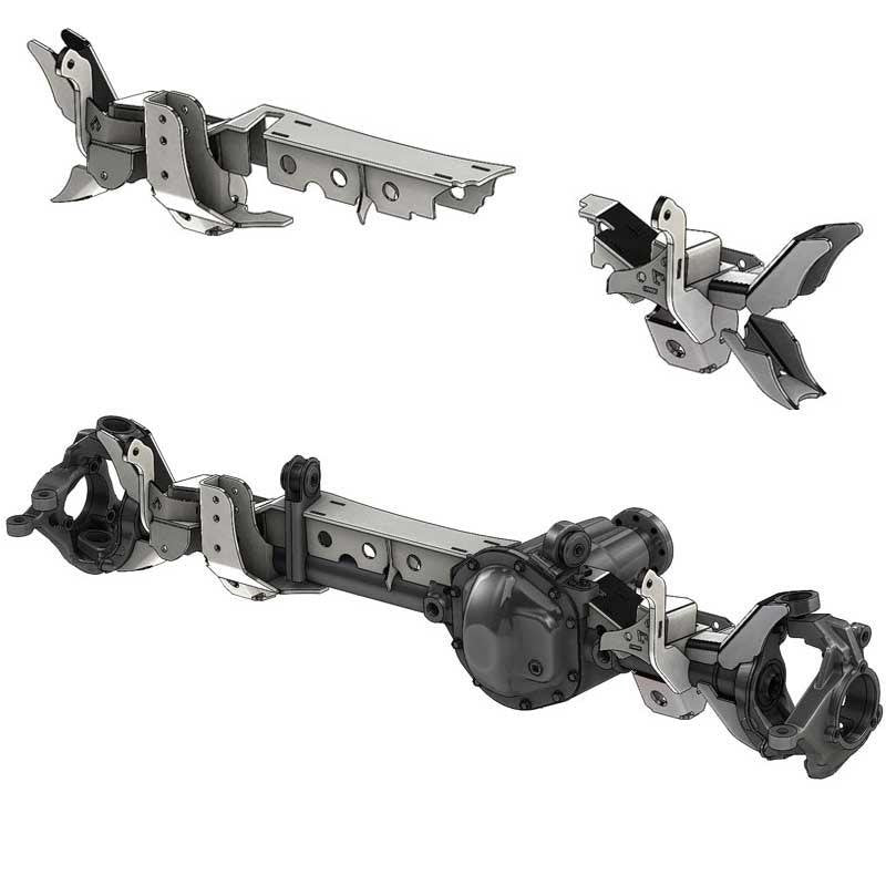 Kit de conversion de eje con refuerzo (delantero) para 1993-2006 Jeep Wrangler TJ/LJ