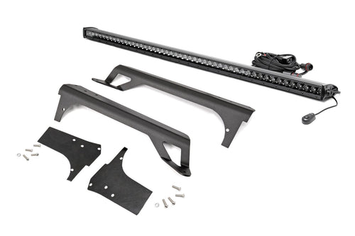 Kit de Luces LED | Montaje en Parabrisas | 50" Negro Single Row | Jeep Wrangler TJ (97-06)