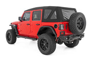 Estribos Tubulares Ovalados | 4 Puertas | Negro | Jeep Wrangler Unlimited 4WD (2018-2026)