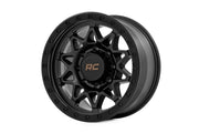 Rough Country 78 Serie Rin | Beadlock Simulado | Negro | 18x9 | 8x170 | -12mm