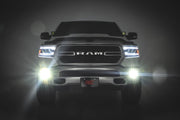Kit de Faros de Niebla LED | 3.5 Inch Redondo Serie Negro | Ámbar DRL | Ram 1500 (2019-2024)