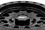 Rough Country 82 Serie Rin | UTV | Negro Semi Brillante | 15x7 | 4x110 | +10mm
