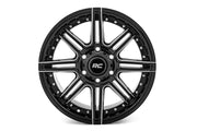 Rough Country 88 Serie Rin | Una Pieza | Negro Brillante | 17x9 | 6x5.5 | +0mm