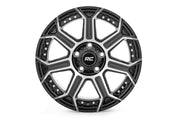 Rough Country 89 Serie Rin | Una Pieza | Negro Maquinado Gunmetal | 17x9 | 5x5 | -12mm