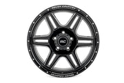 Rough Country 92 Serie Rin | Una Pieza Maquinada | Negro Brillante | 18x9 | 5x5 | +0mm