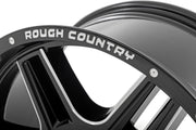 Rough Country 92 Serie Rin | Una Pieza Maquinada | Negro Brillante | 18x9 | 5x5 | +0mm