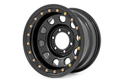 Rin de Acero con Beadlock Simulado | Negro | 15x8 | 5x4.5 | 3.30 Bore | -19