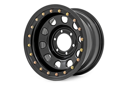 Rin de Acero con Beadlock Simulado | Negro | 17x9 | 5x5 | 3.30 Bore | -12