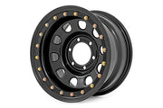 Rin de Acero con Beadlock Simulado | Negro | 17x9 | 6x5.5 | 4.25 Bore | -12