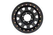 Rin de Acero con Beadlock Simulado | Negro | 15x8 | 5x4.5 | 3.30 Bore | -19