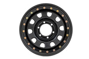 Rin de Acero con Beadlock Simulado | Negro | 15x10 | 5x4.5 | 3.30 Bore | -39
