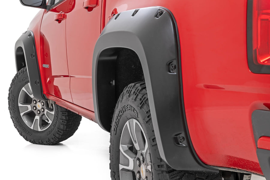 Guardabarros Pocket | GBA Negro Brillante | Chevy Colorado 2WD/4WD (2015-2022)