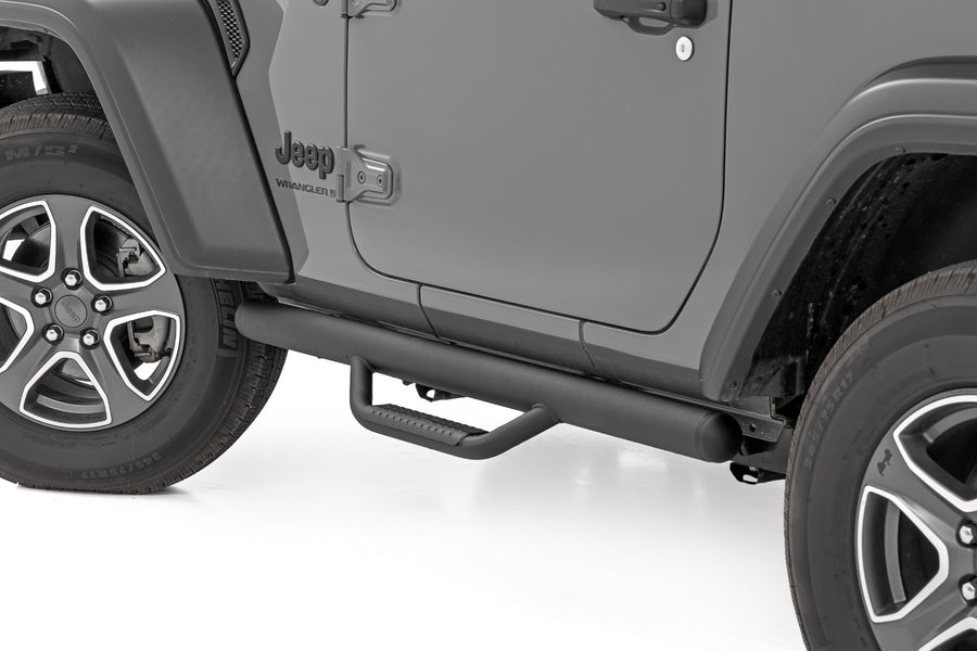 Estribos Tubulares | Longitud Completa | 2 Puertas | Jeep Wrangler JL 4WD (2018-2026)
