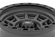 Rough Country 85 Serie Rin | Beadlock Simulado | Gris Gunmetal/Negro | 17x9 | 6x5.5 | -18mm