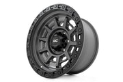 Rough Country 85 Serie Rin | Beadlock Simulado | Gris Gunmetal/Negro | 17x9 | 5x4.5 | -12mm