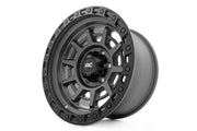 Rough Country 85 Serie Rin | Beadlock Simulado | Gris Gunmetal/Negro | 17x9 | 6x5.5 | -18mm