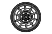 Rough Country 85 Serie Rin | Beadlock Simulado | Gris Gunmetal/Negro | 17x9 | 5x5 | -12mm