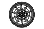 Rough Country 85 Serie Rin | Beadlock Simulado | Gris Gunmetal/Negro | 17x9 | 6x5.5 | -12mm