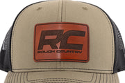Gorra Rough Country | Malla Negra | Parche Rough Country | Café/Piel - Richardson 112