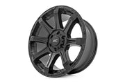 Rough Country 81 Serie Rin | Una Pieza | Negro Semi Brillante | 20x9 | 5x5.5 | 0mm