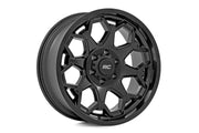 Rough Country 80 Serie Rin | Una Pieza | Negro Semi Brillante | 20x10 | 6x135 | -25mm