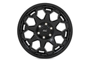 Rough Country 80 Serie Rin | Una Pieza | Negro Semi Brillante | 20x9 | 8x180 | 0mm