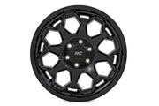 Rough Country 80 Serie Rin | Una Pieza | Negro Semi Brillante | 20x10 | 8x180 | -19mm