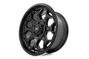 Rough Country 80 Serie Rin | Una Pieza | Negro Semi Brillante | 20x10 | 8x180 | -19mm