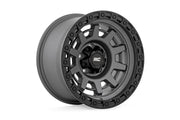 Rough Country 85 Serie Rin | Una Pieza | Gris Gunmetal/Negro | 15x8 | 5x5.5 | -19mm