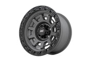 Rough Country 85 Serie Rin | Una Pieza | Gris Gunmetal/Negro | 15x8 | 5x4.5 | -19mm