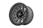 Rough Country 85 Serie Rin | Una Pieza | Gris Gunmetal/Negro | 15x8 | 5x5.5 | -19mm